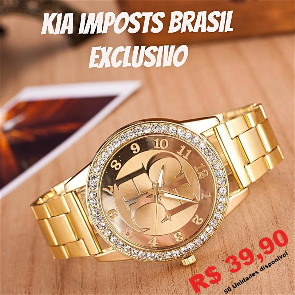 Imperdivel Relógios de marca mulheres casual dress de quartzo moda,  aço inoxidável de cristal. Elegância e Sofisticação.