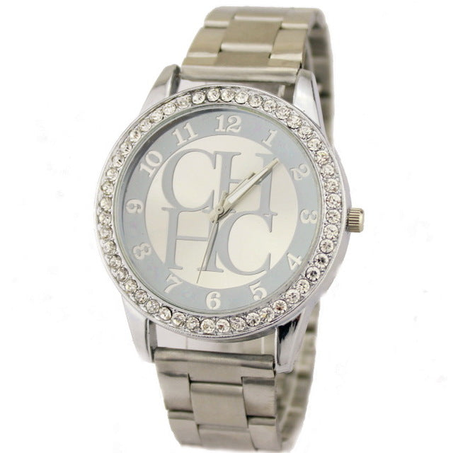 Imperdivel Relógios de marca mulheres casual dress de quartzo moda,  aço inoxidável de cristal. Elegância e Sofisticação.